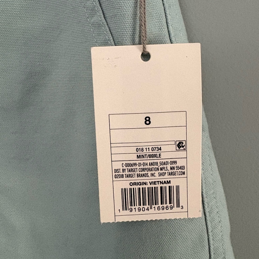 NWT A New Day Mint Green High-Rise Stretch Utility Shorts Size 8 - Picture 5 of 9
